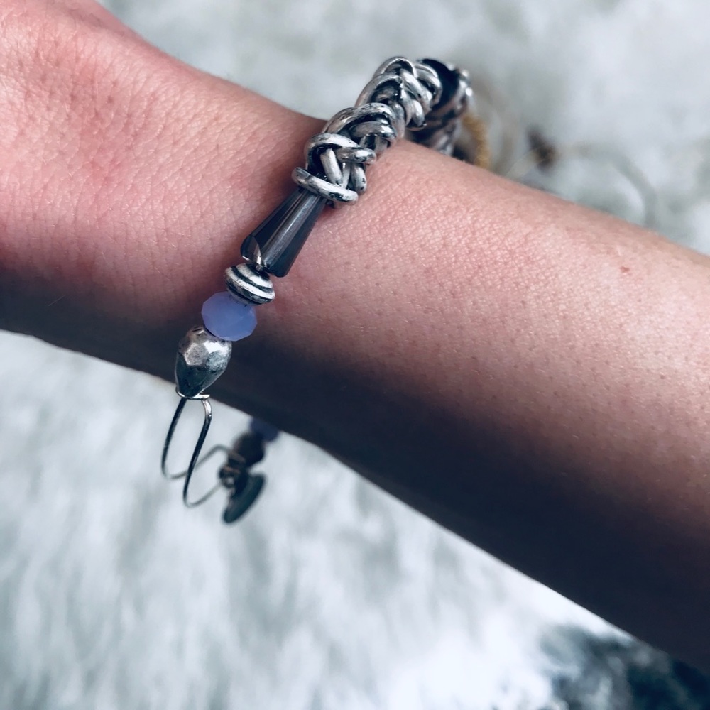 Alex + Ani Purple Bead Bracelet